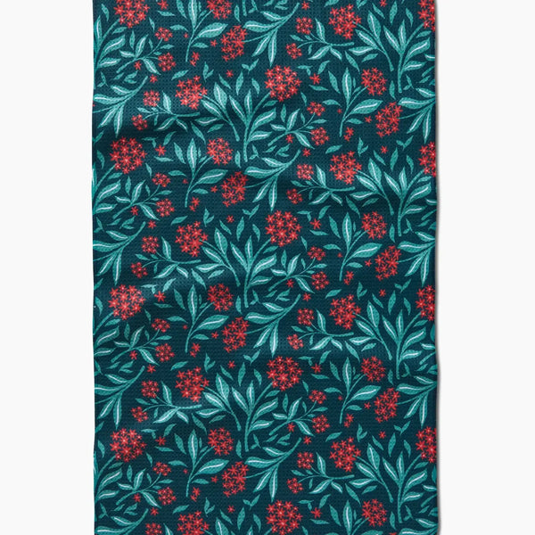 Geometry House Tea Towel- Holiday Blooms