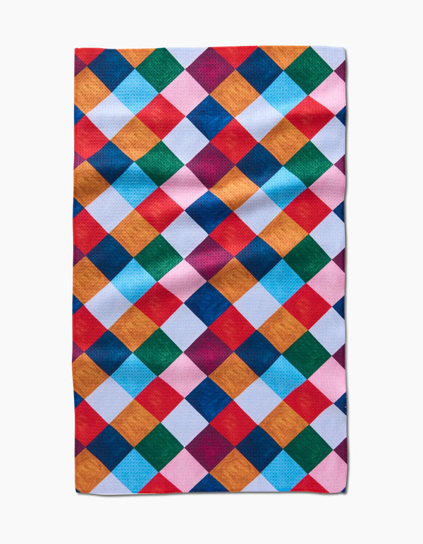 Geometry House Tea Towel Holiday Harlequin