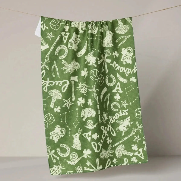 Geometry House Tea Towel -  Lucky Draw Symbols
