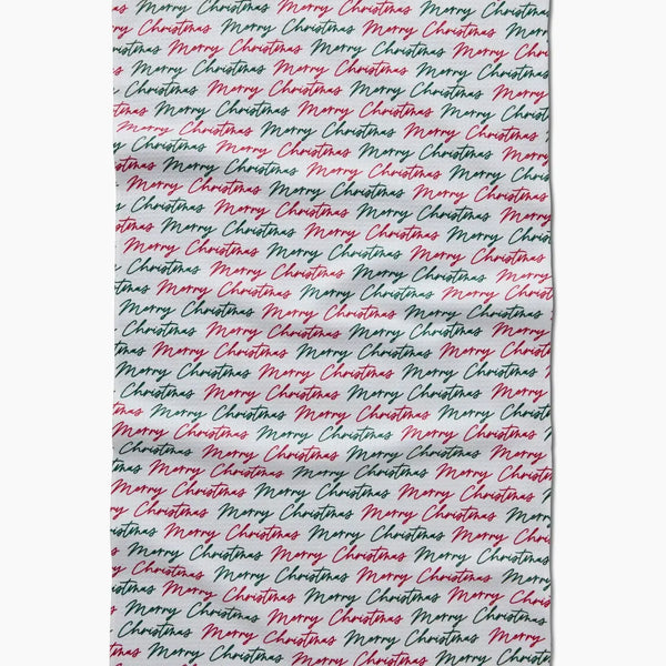 Geometry House Tea Towel - Merry Christmas Greetings