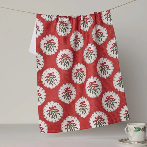 Geometry House Tea Towel - Merry Mistletoe