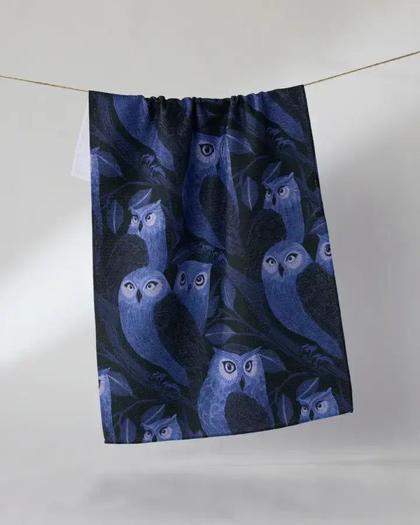 Geometry House Tea Towel -  Moonfeather Blue