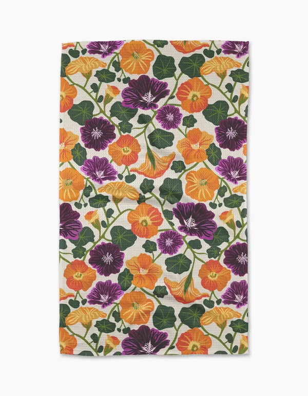 Geometry House Tea Towel -  Nasturtium Garden