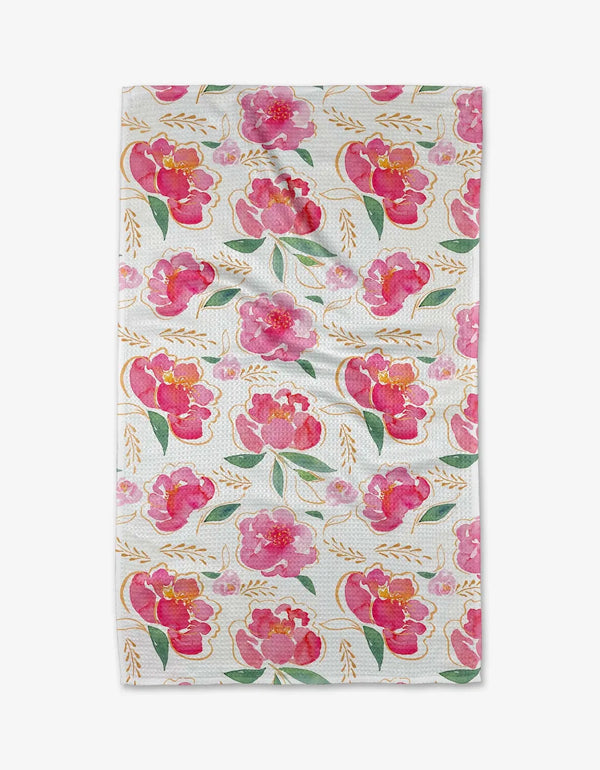 Geometry House Tea Towel - Pink Peony