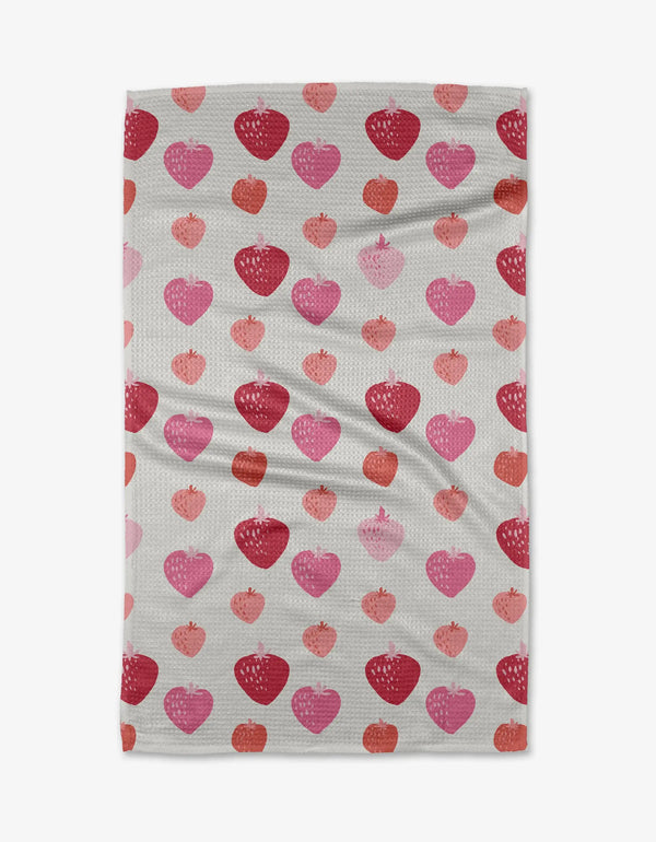 Geometry House Tea Towel Pink Strawberries