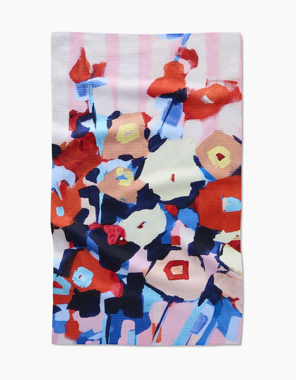 Geometry House Tea Towel - Raspberry Fluff