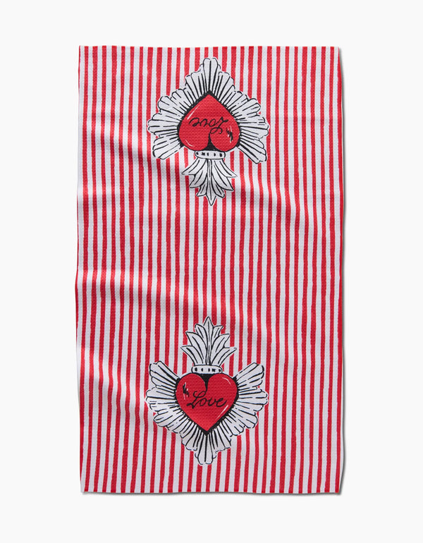 Geometry House Tea Towel Sacred Striped Love Hearts