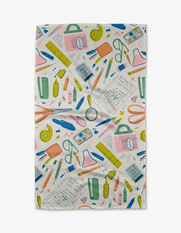 Geometry House Tea Towel - School Days Light