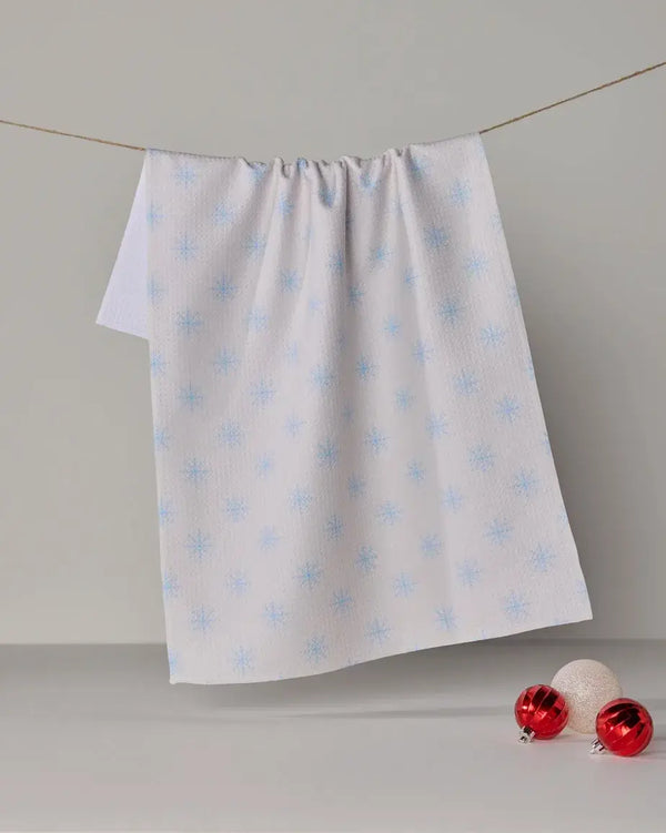 Geometry House Tea Towel - Snowy Sky