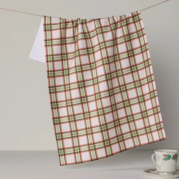 Geometry House Tea Towel - Stocking Plaid