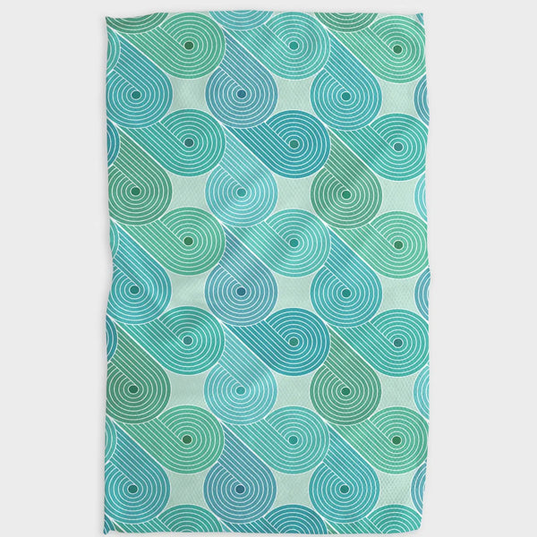 Geomtery House Tea Towel -  Rolling Winds