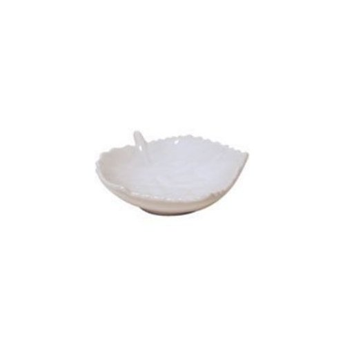 Harold Import Company Porcelain Tea Caddy - White Leaf