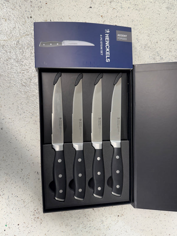 Henckel Accent 4pc Steak Knife Set - Black