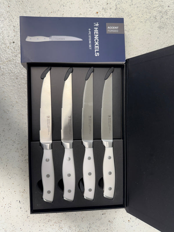 Henckel Accent 4pc Steak Knife Set - White