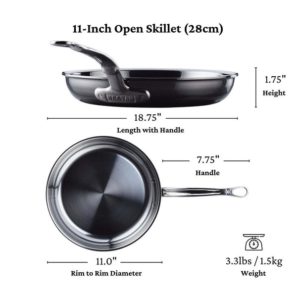 Hestan NanoBond Stainless Steel 11" French Skillet