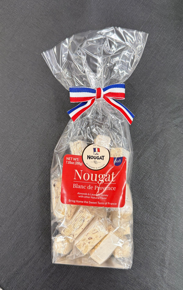 Le Nougat Soft Provence Flavored White Nougat 7oz Bag Almond & Lavender Honey