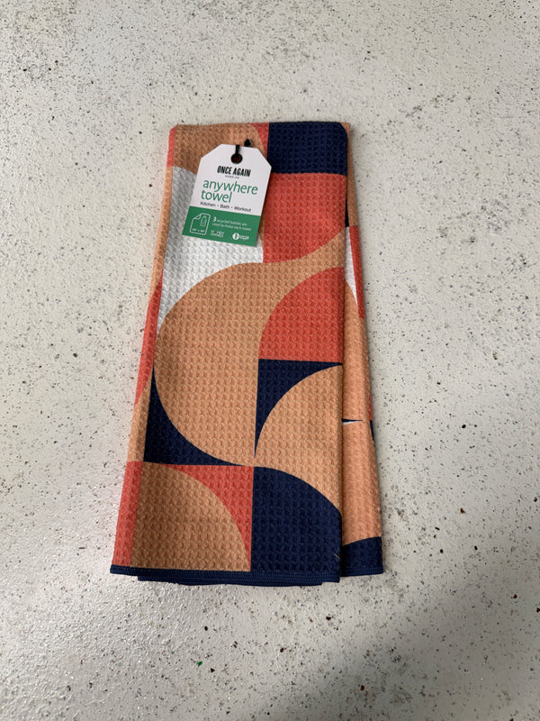 Once Again Home Tea Towel - Mod Pink