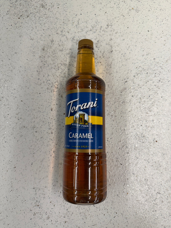 Torani 1 liter Syrup - Sugar Free Caramel