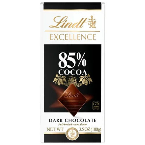 Lindt Excellence Dark Chocolate Bar 85% Cocoa 3.5oz
