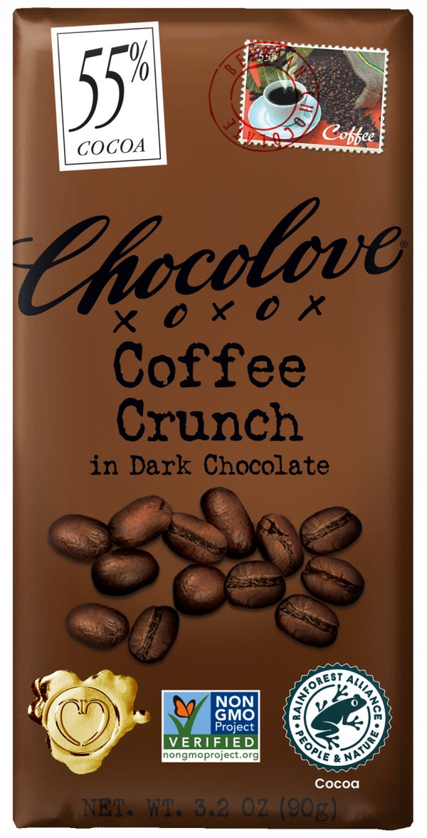 Chocolove 55% Dark Chocolate Bar - Coffee Crunch 3.2oz