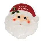 Boston International Ceramic Holly & Ivy Santa Christmas Cookie Plate