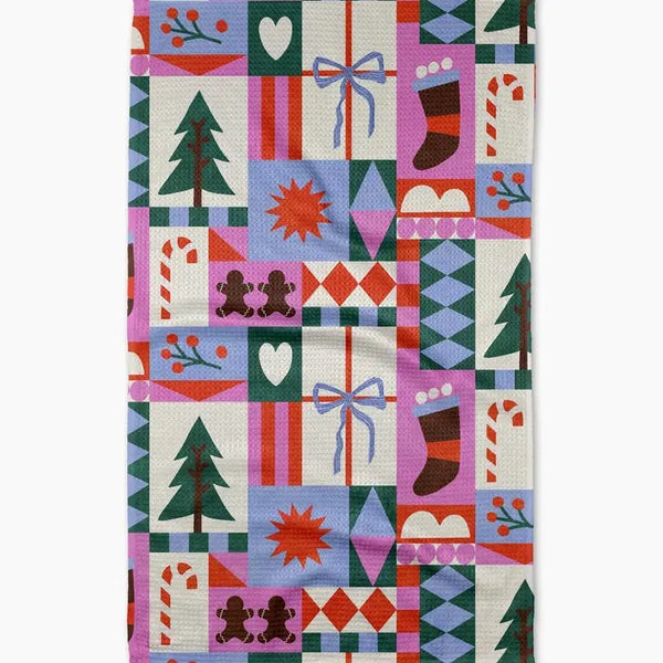 Geometry House Tea Towel - Festive Christmas Quilt