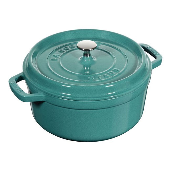 Staub Cast Iron 4qt Round Dutch Oven Turquoise