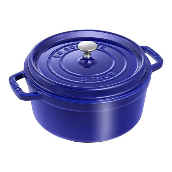 Staub Cast Iron 4qt Round Oven - Dark Blue