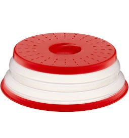 Tovolo Collapsible Microwave Food Cover - Large Candy Apple Red