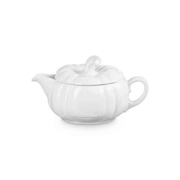 Le Creuset Stoneware Pumpkin Gravy Boat 14oz - White