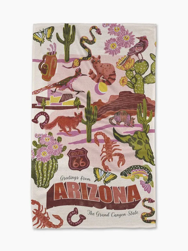 Geometry House Tea Towel - Greetings from Arizona