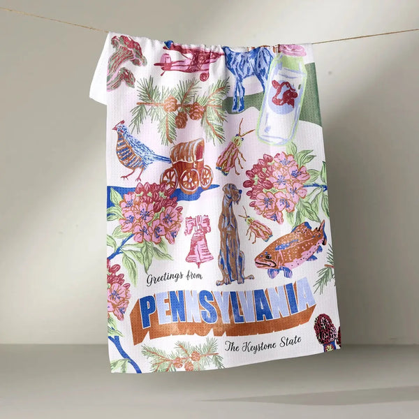 Geometry House Tea Towel - Greetings from Pennsylvania