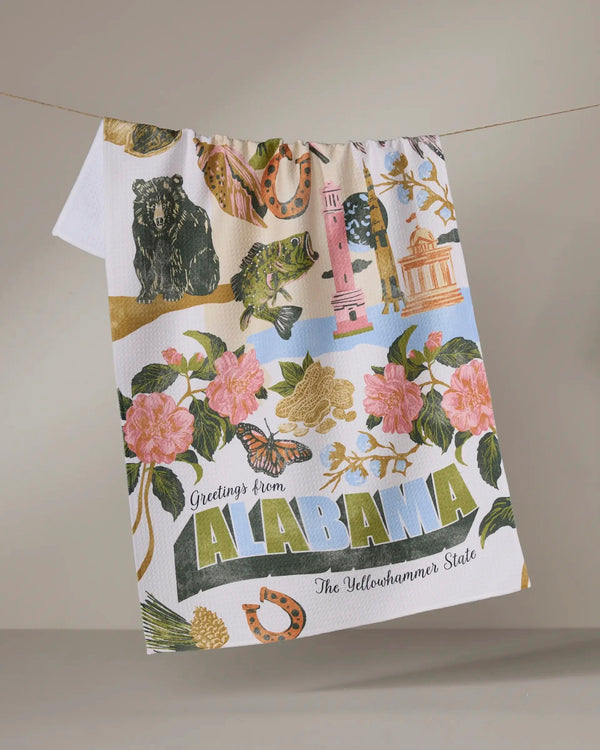 Geometry House Tea Towel - Greetings from Alabama