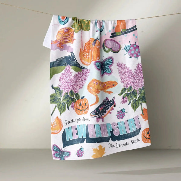 Geometry House Tea Towel - Greetings from New Hampshire
