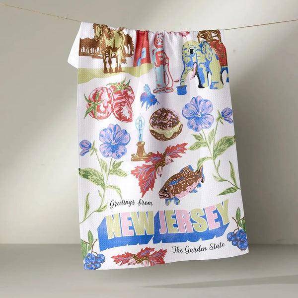 Geometry House Tea Towel - Greetings from New Jersey