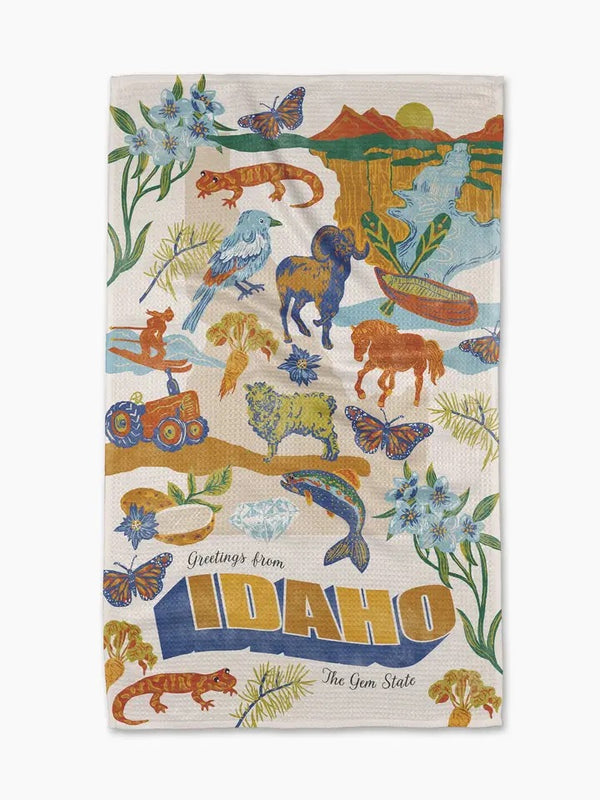 Geometry House Tea Towel - Greetings from Idaho