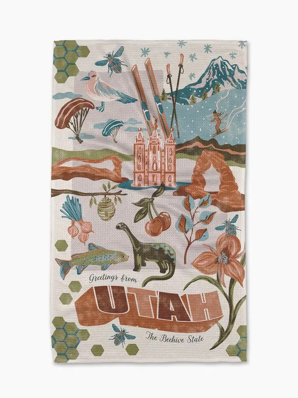 Geometry House Tea Towel - Greetings from Utah