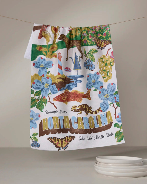Geometry House Tea Towel - Greetings from North Carolina