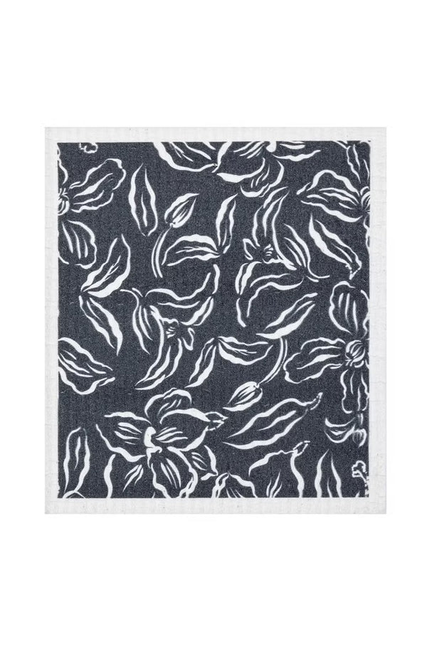 Mu Kitchen Designer Swedish Sponge Cloth - Water Lily Black