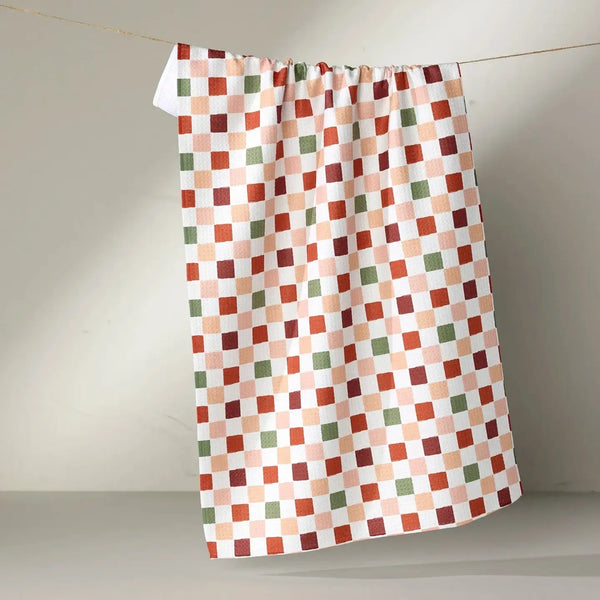 Geometry House Tea Towel -  Cozy Check