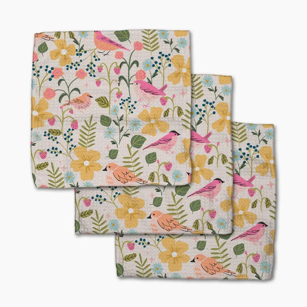 Geometry House 3pc Dish Cloth Set - Summer Songbirds