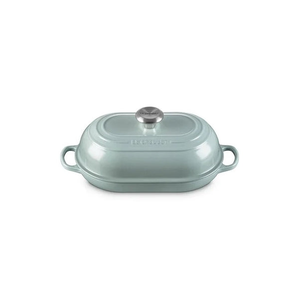 Le Creuset Cast Iron Signature 11.5" Oval Bread Oven - Sea Salt with SS Knob