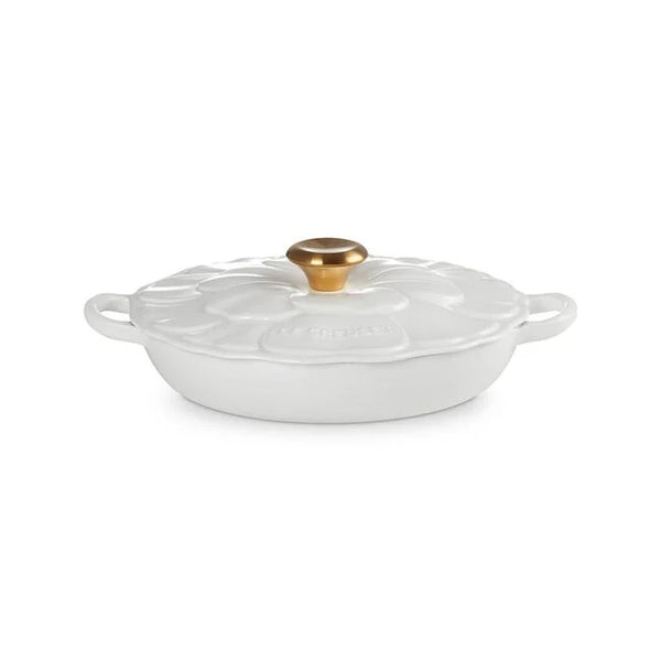 Le Creuset Signature Cast Iron 2.25qt Petal Braiser - White