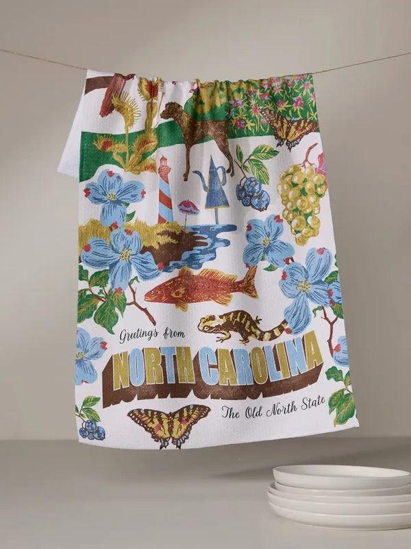 Geometry House Tea Towel - Greetings from North Carolina