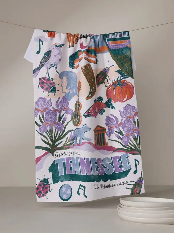 Geometry House Tea Towel - Greetings from Tennessee