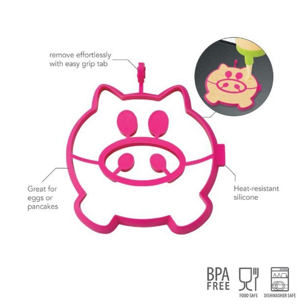Tovolo Silicone Breakfast Shaper - Hot Pink Pig