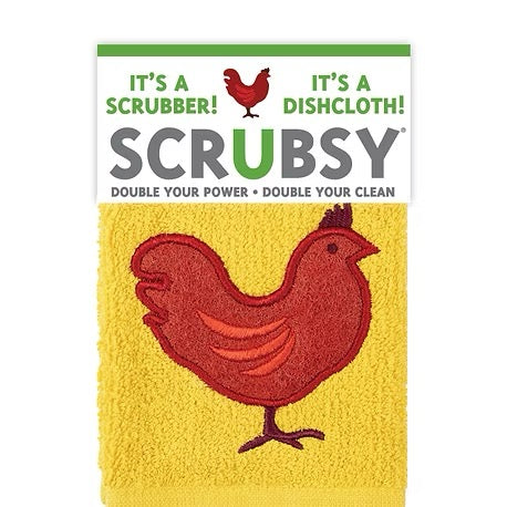 Mu Kitchen Scrubsy Dishcloth - Rooster Red