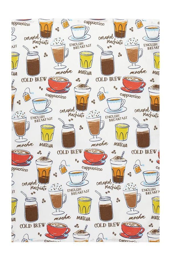 Mu Kitchen Cotton Designer Tea Towel - Coffee House