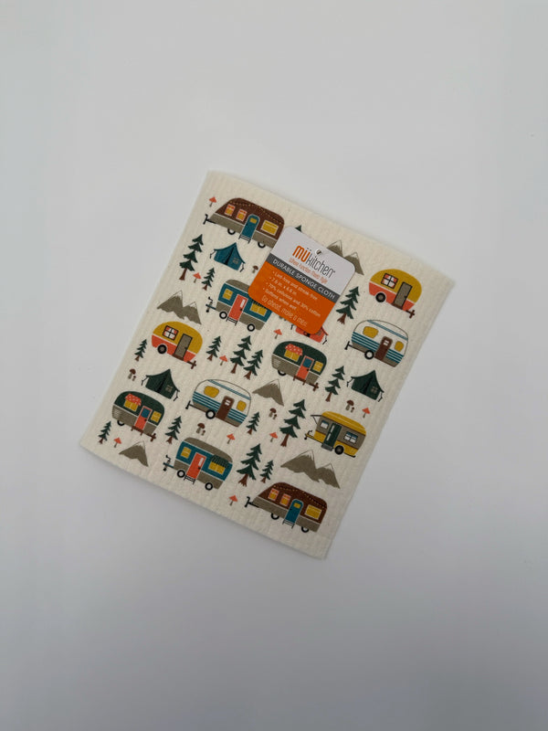 Mu Kitchen Designer Swedish Sponge Cloth -  Happy Camper