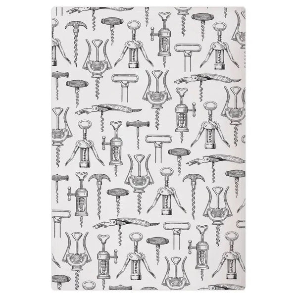 Mu Kitchen Cotton Designer Tea Towel - Corkscrews
